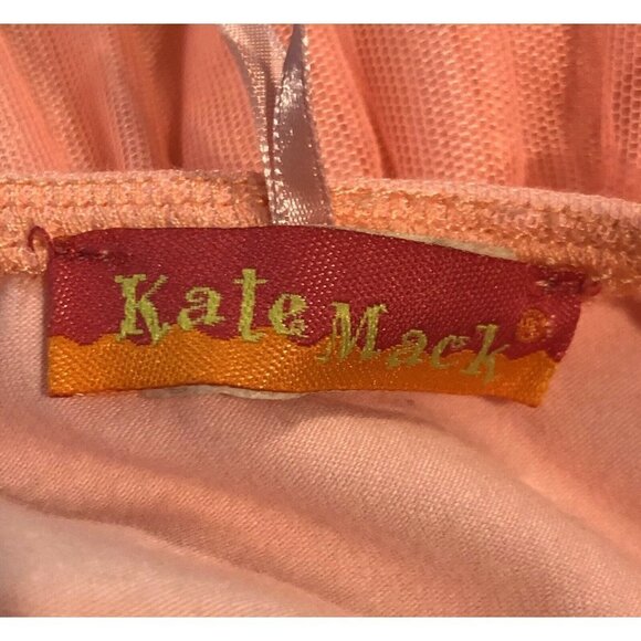 Kate Mack Hot Pink Frilly Pink Halter Dress Aloha Rose Tulle Size 12 Months NWT - Picture 9 of 9